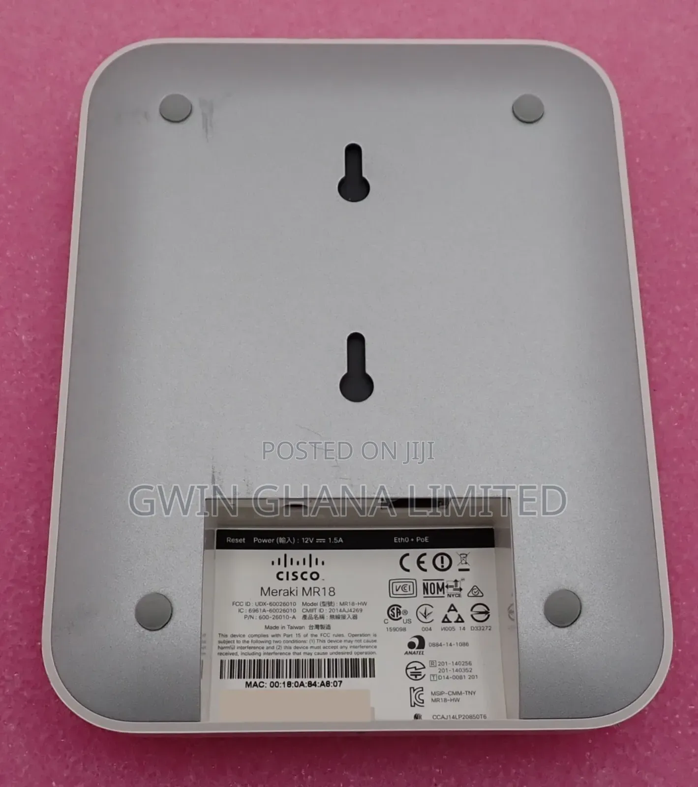 Cisco Meraki Mr18 Dual-Band Cloud-Managed Wireless Access Point(Poe).