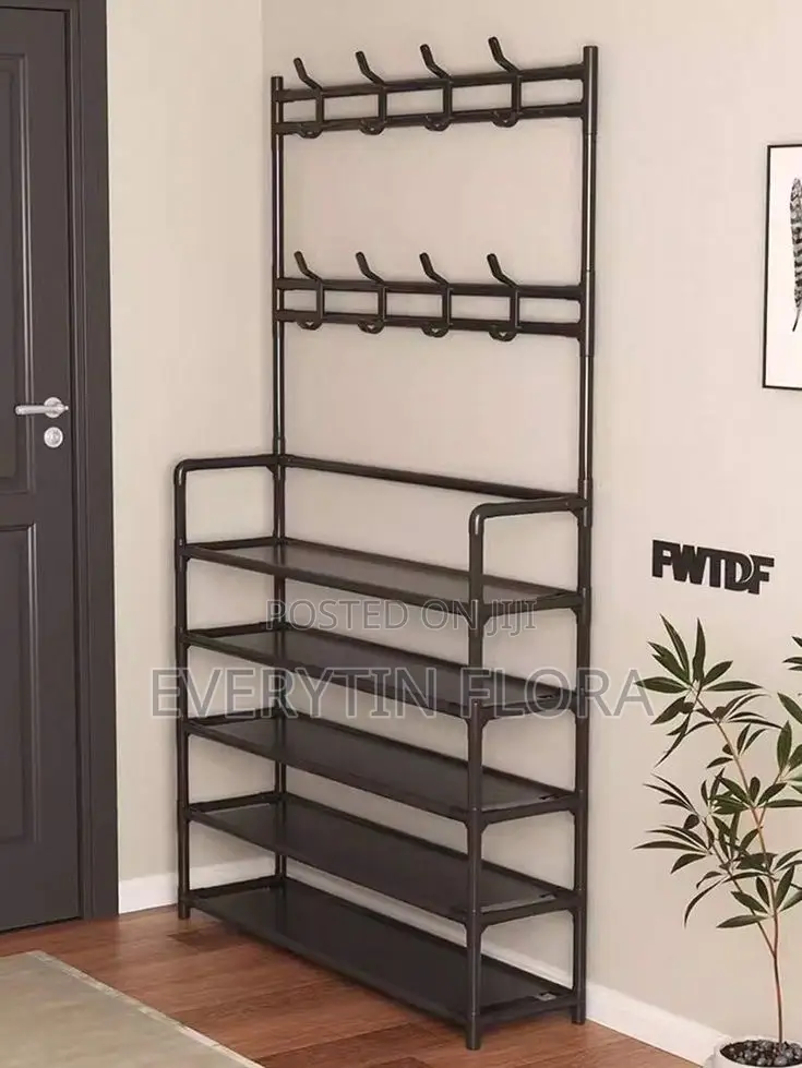 6 Layer Shoe And Hut Rack