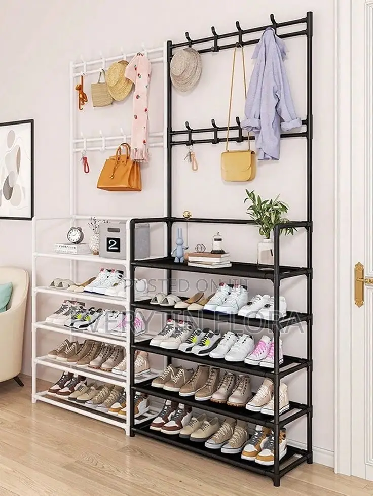 6 Layer Shoe And Hut Rack