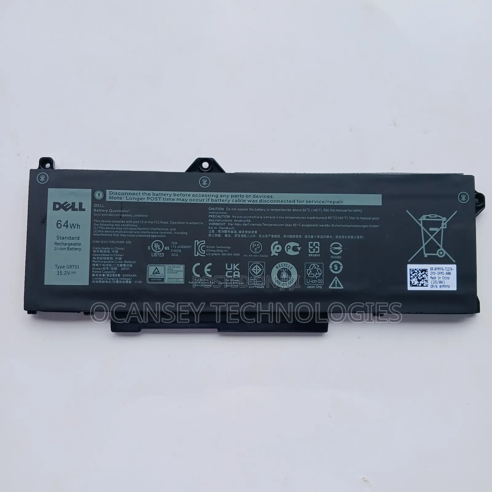 Original Dell Grt01 Battery for Precision 3470 3561 Alienware M17 R5