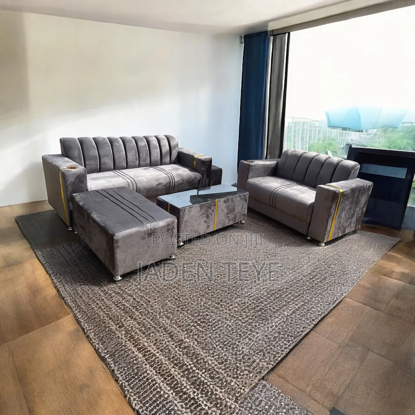 Brand New Luxury Ash Fabric Sofa