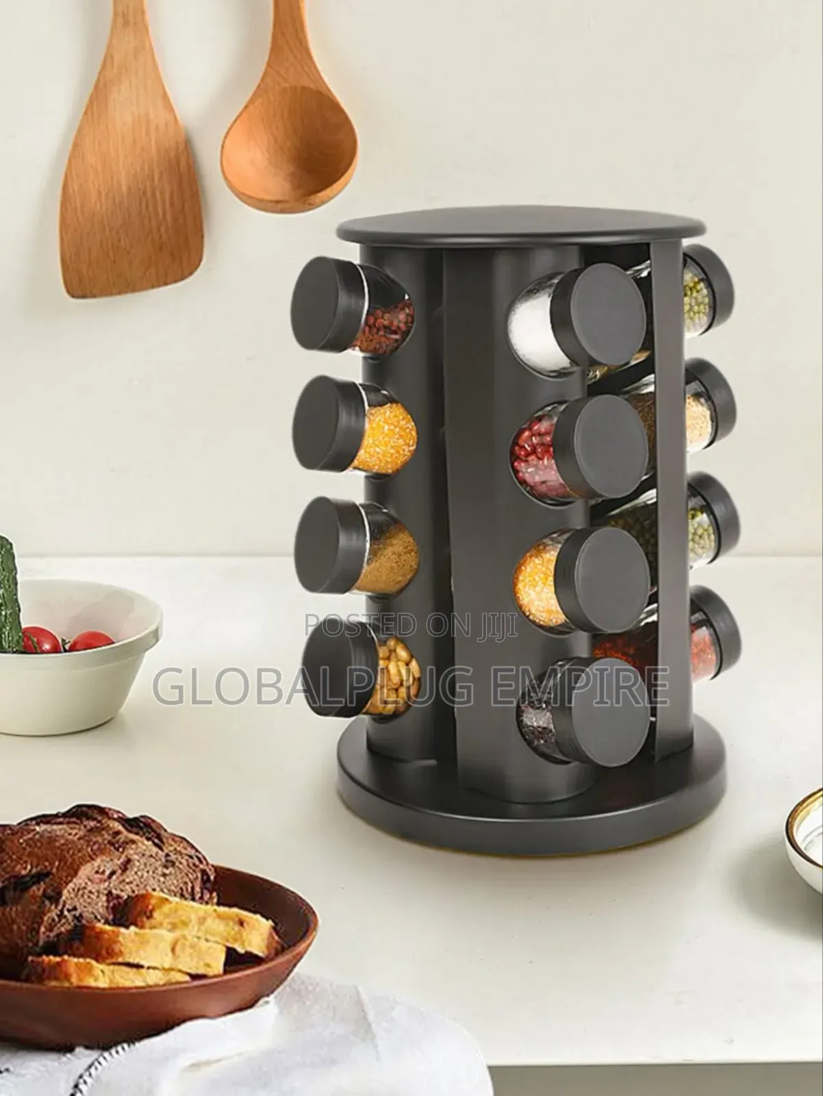  16 Jar Rotating Spice Rack – Organize in Style! 