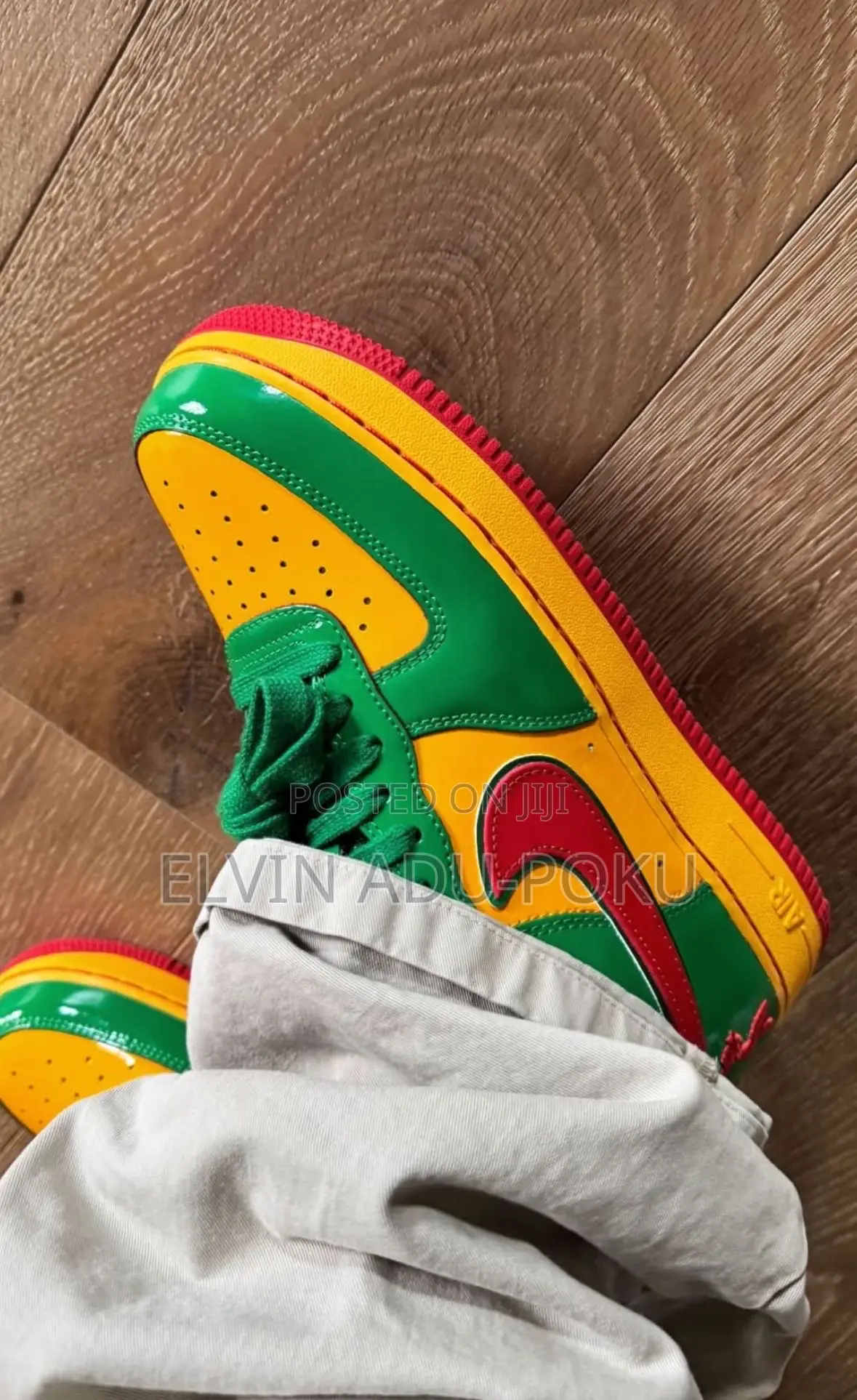 Lil Yachty Concrete Boys Air Force 1 "Lucky Green/Mystic Red" Sneakers
