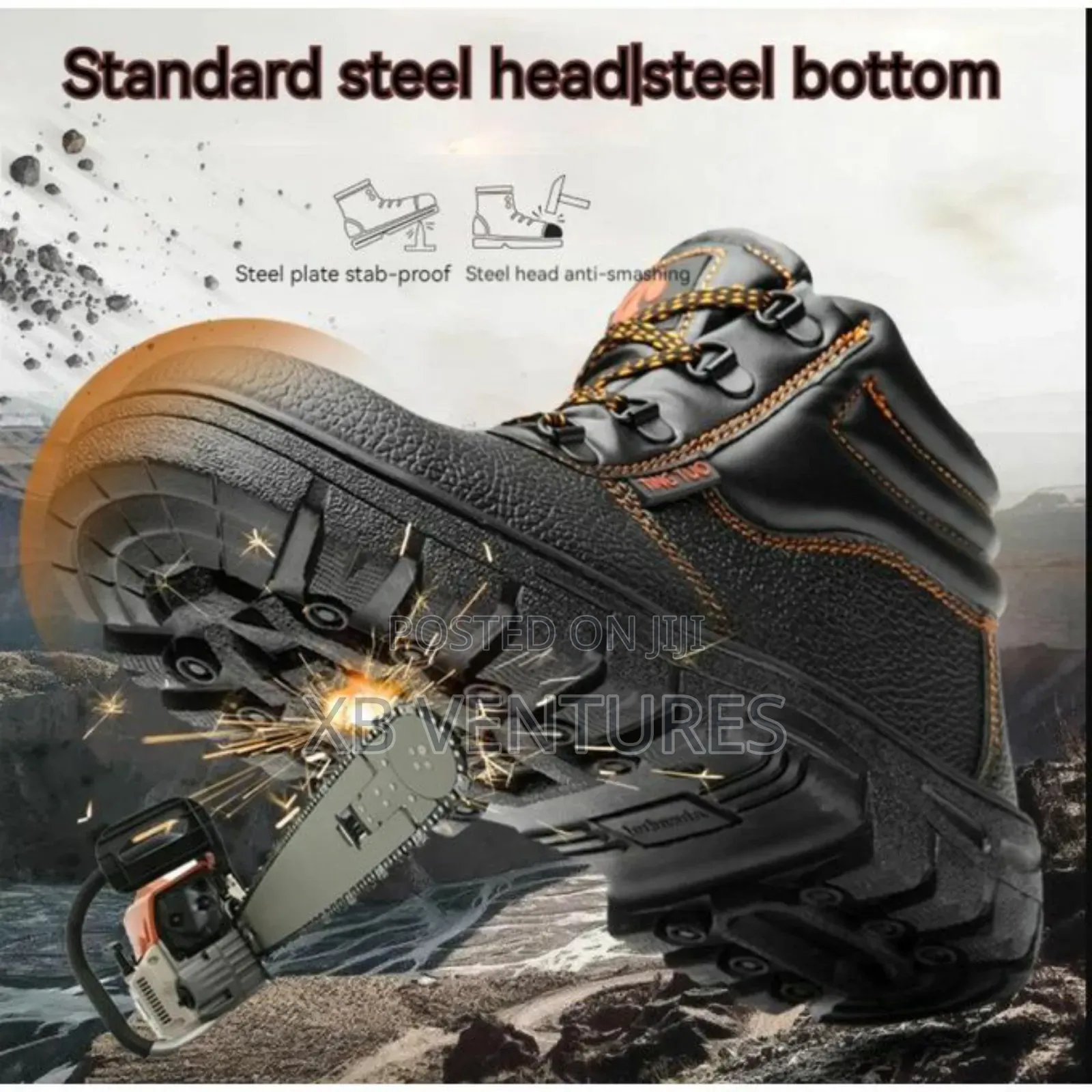 Wear-Resisting Men Work Safety Boots Anti-Smash Anti-Puncture