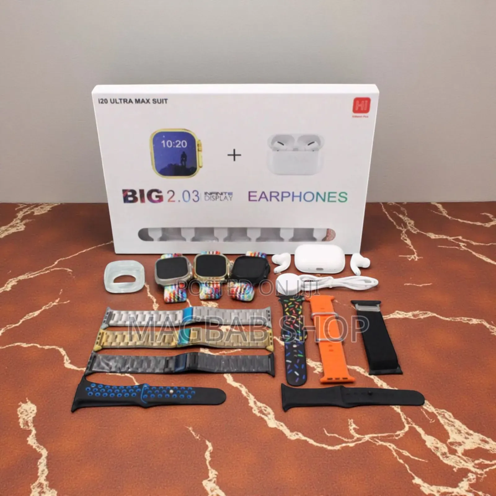 Ultra I20 Ultra Max Suit Smartwatch 10 in 1 Set (544586)