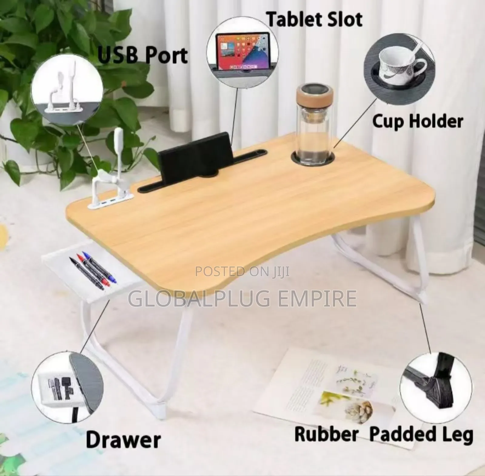 Portable Bed Table With Usb Study Fun Anywhere