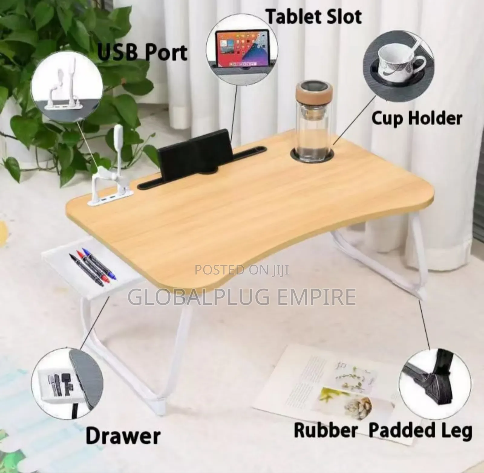 Portable Bed Table With Usb Study Fun Anywhere