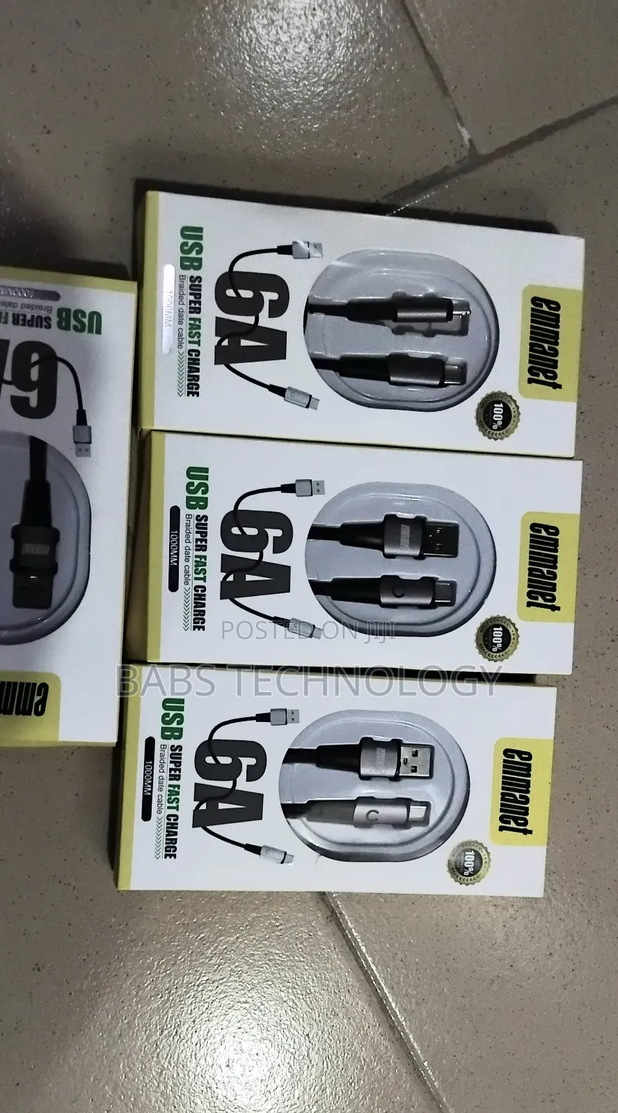 Ultra Fast 6a Charging Cable For Android iPhone