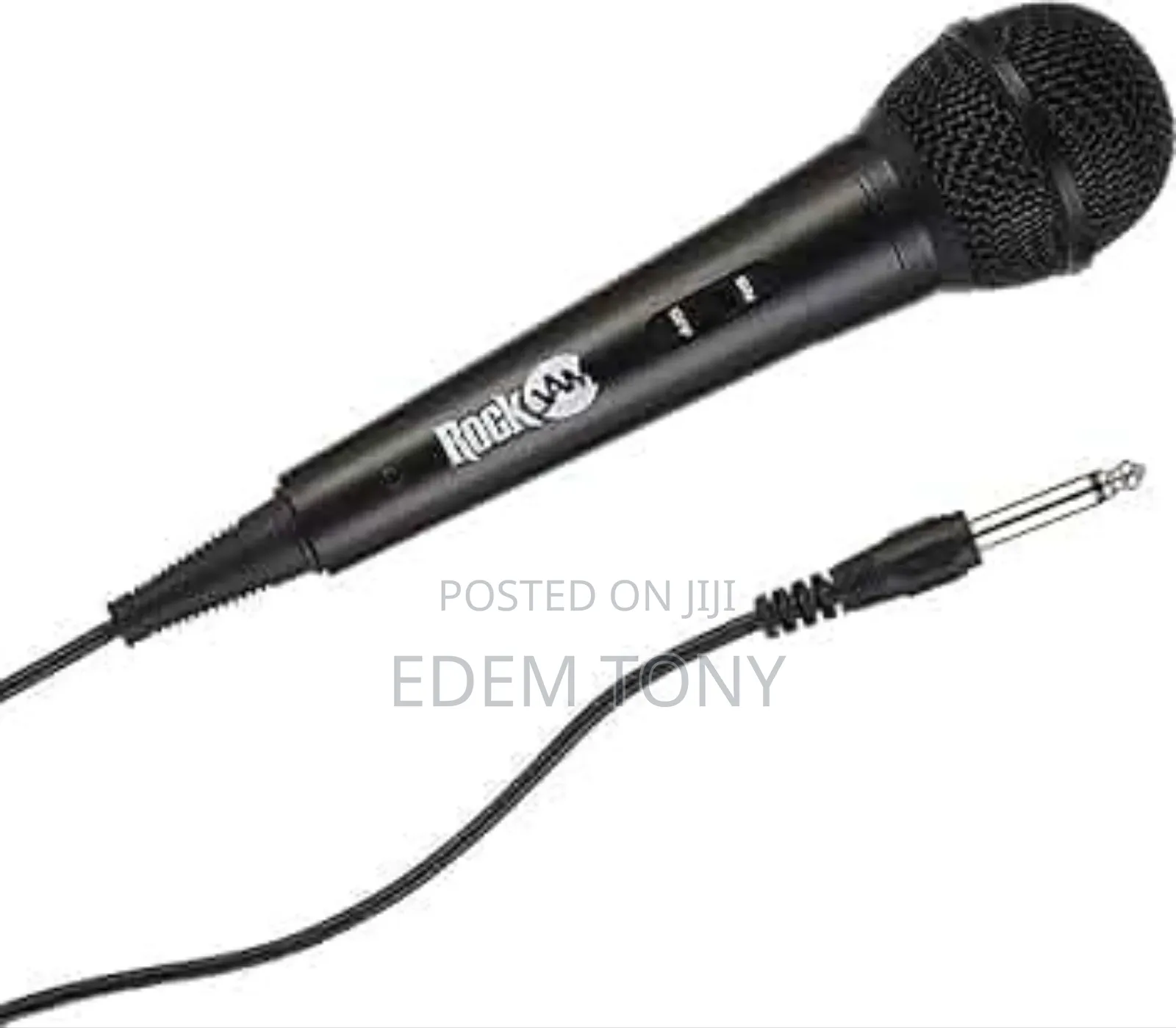 Rockjam Karaoke Microphone 3m Wired in Black