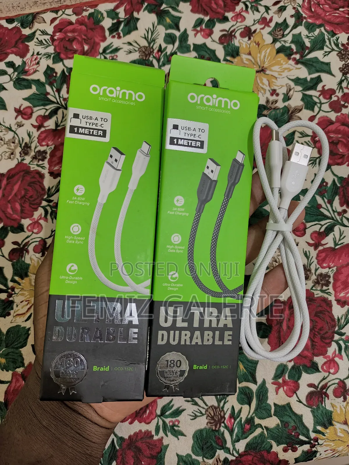 Oraimo Braid Usb-a to Type-C 2.4a Fast Charging