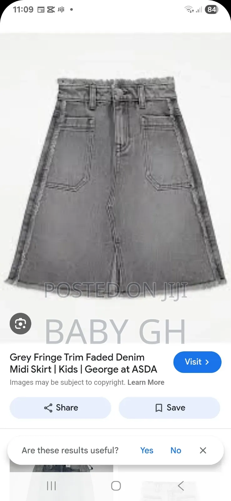 Girls Denim Skirt