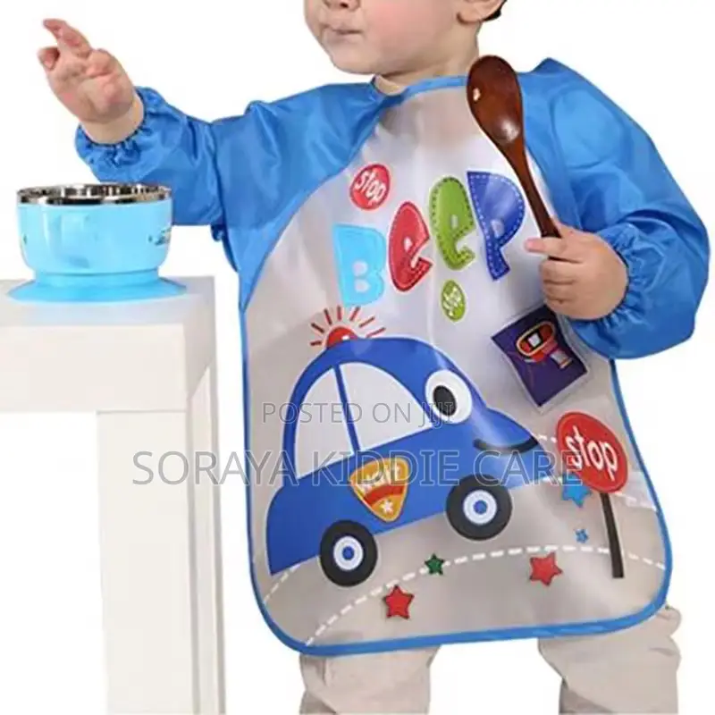 Long Sleeve Fabric Blend Bibs for Toddlers