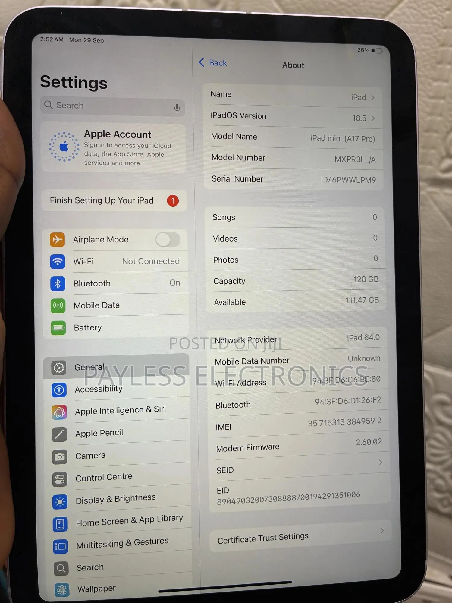 Apple iPad mini 7 128 GB Blue