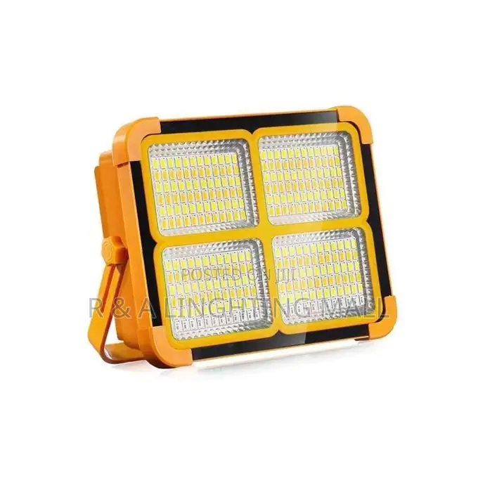 Indoor/Outdoor Portable Led Solar Flood Light - 100w - Yellow