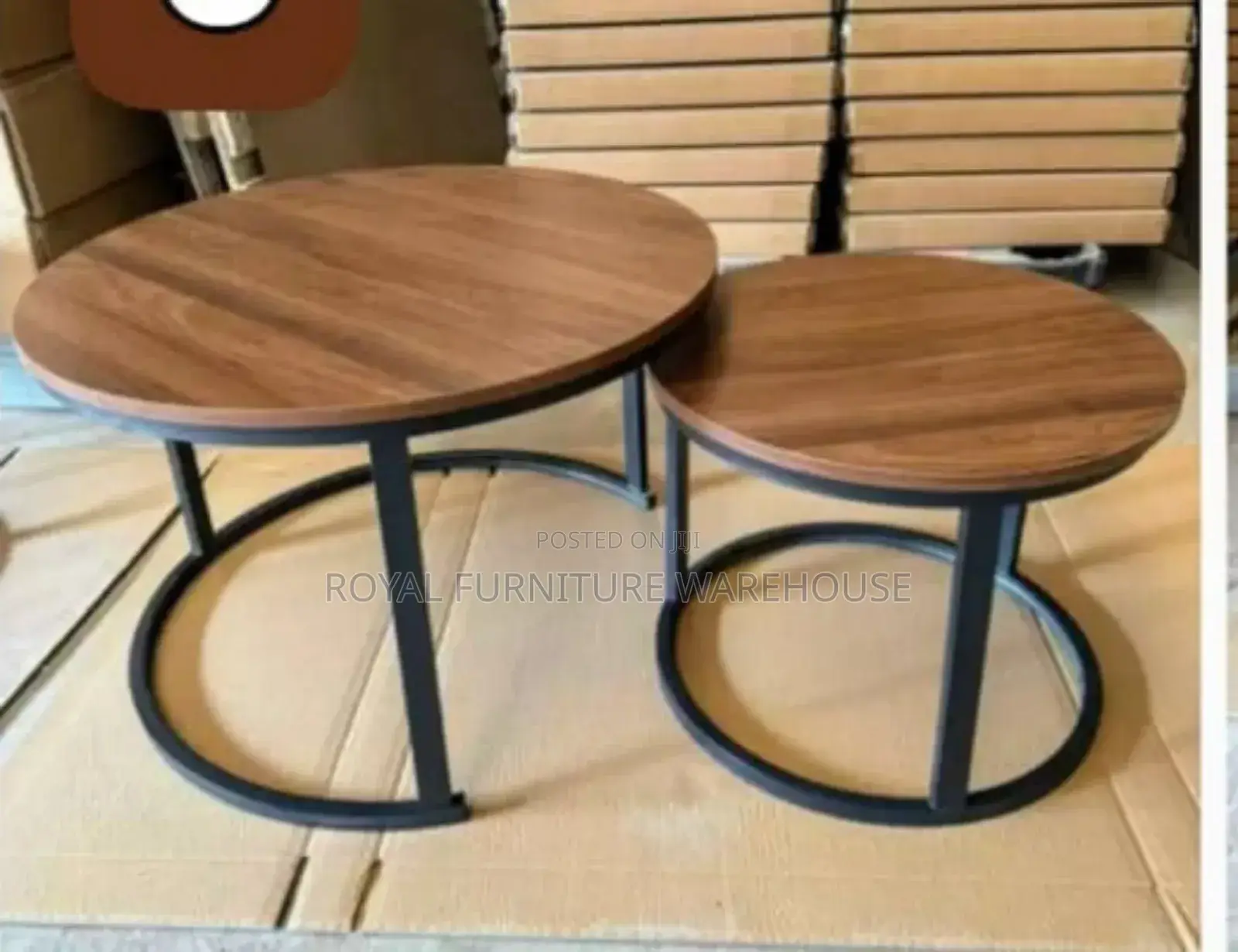Coffee and Black Double Center Table