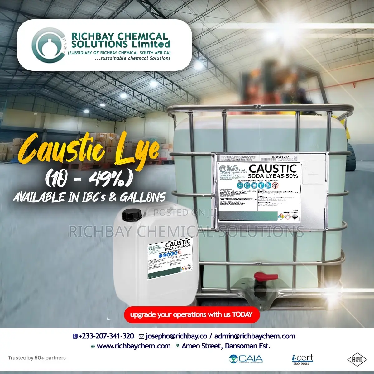 Caustic Lye / Solution 10 - 49%