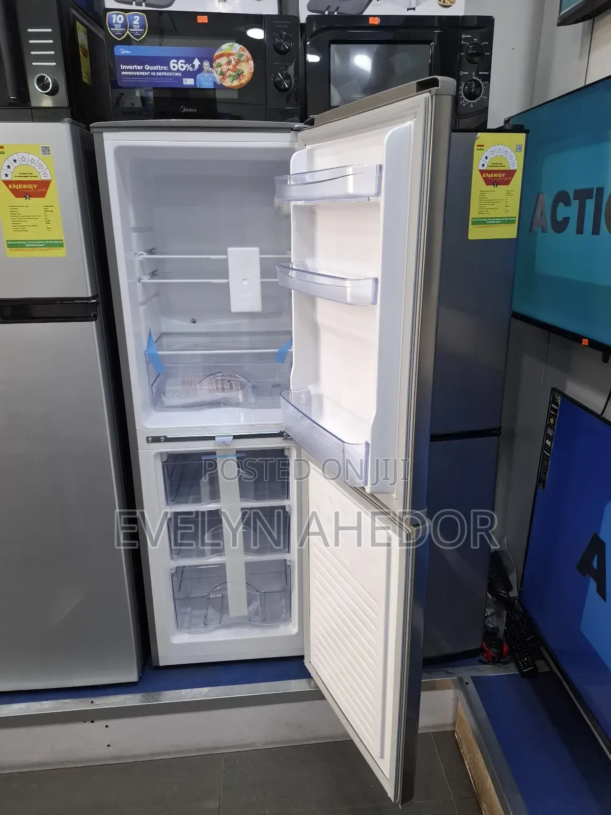 Pearl Double Door Fridge 142l With Down Freezer for Sale as Seen