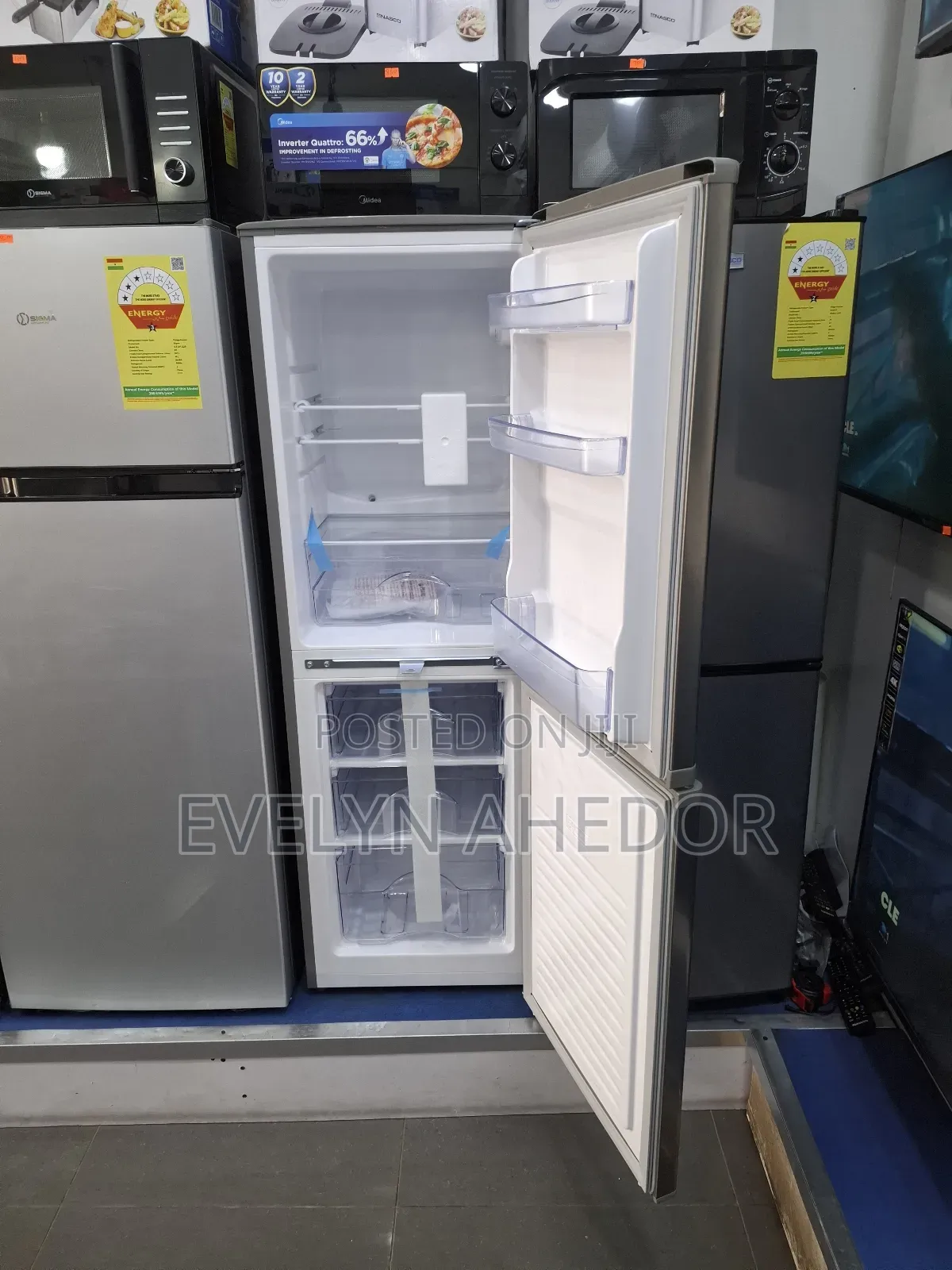 Pearl Double Door Fridge 142l With Down Freezer for Sale as Seen