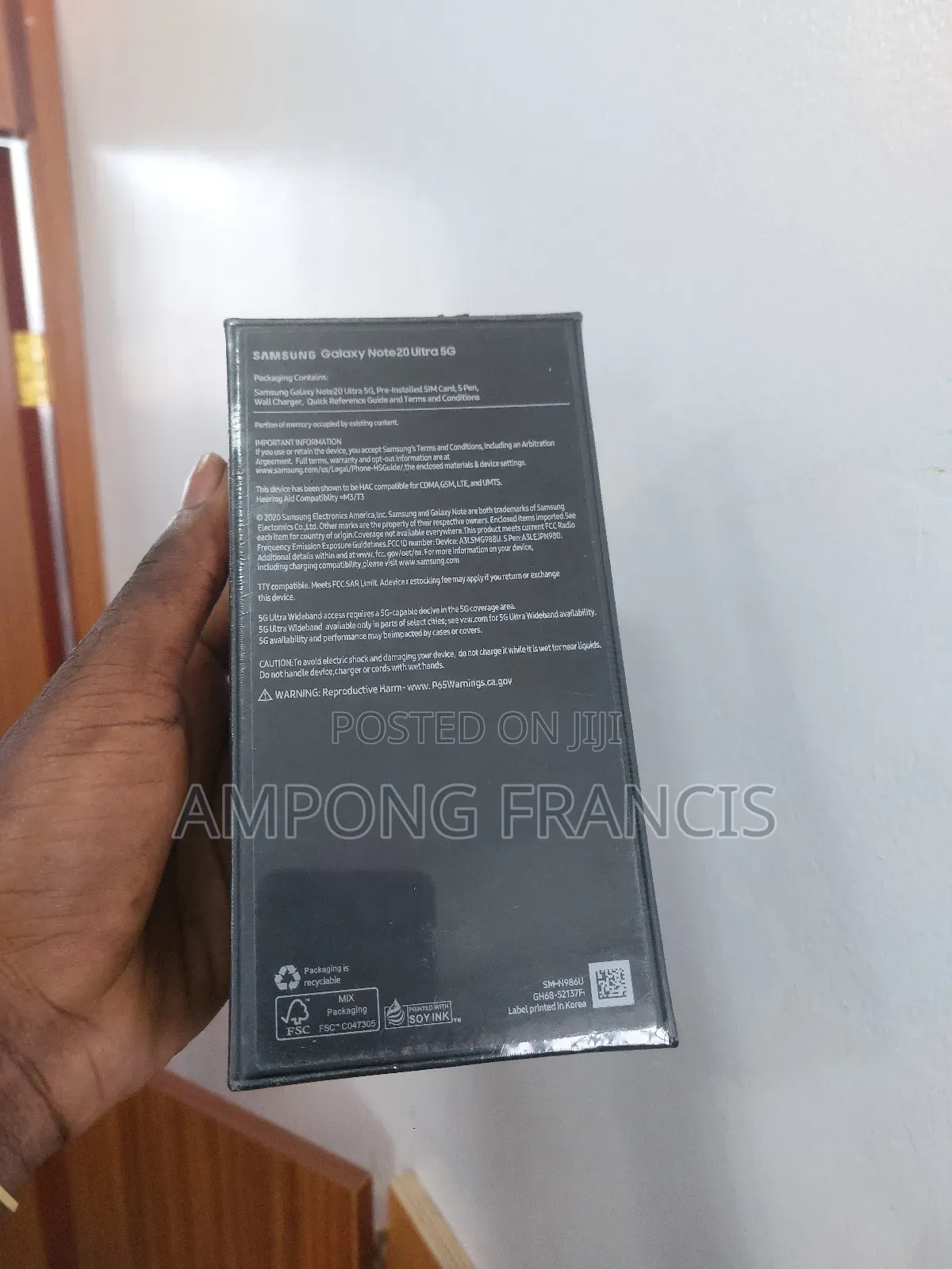 New Samsung Galaxy Note 20 Ultra 256 GB Black