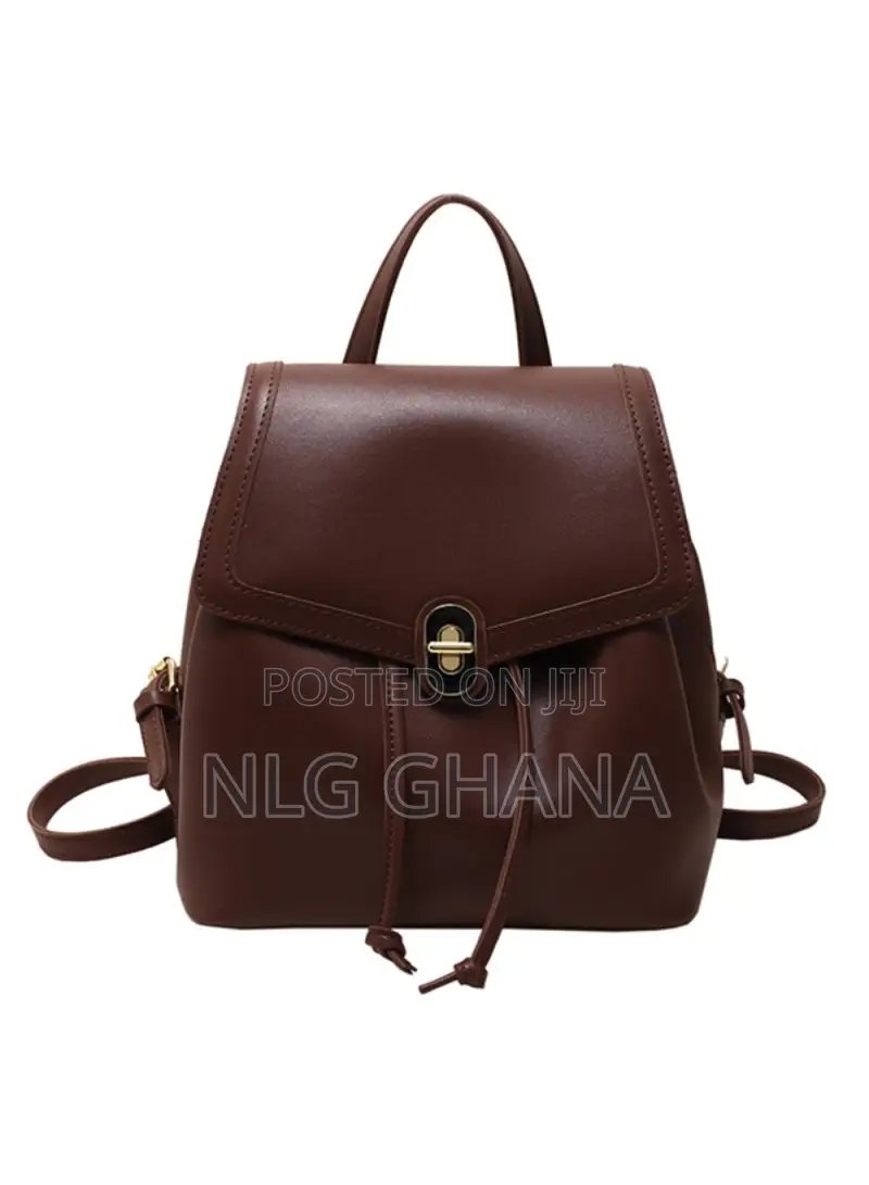 Solid Color Pu Leather Small Backpack Drawstring Women Tote. Tvx25535