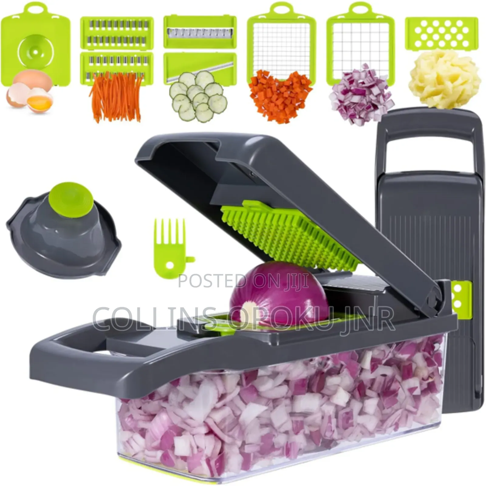 Vegetable Slicer 16pcs Hand Operated Vegetable Slicer, Veggie Chopper