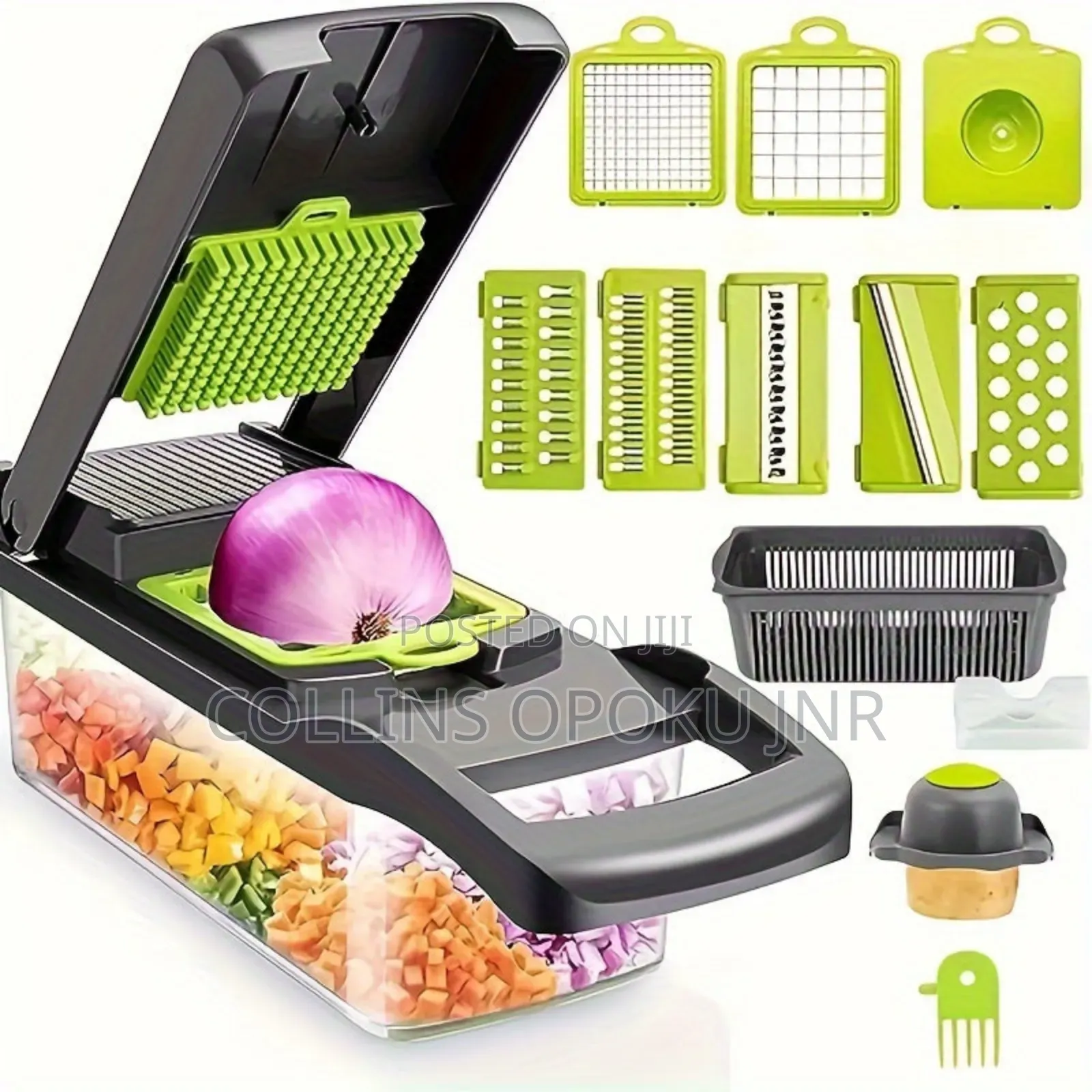 Vegetable Slicer 16pcs Hand Operated Vegetable Slicer, Veggie Chopper