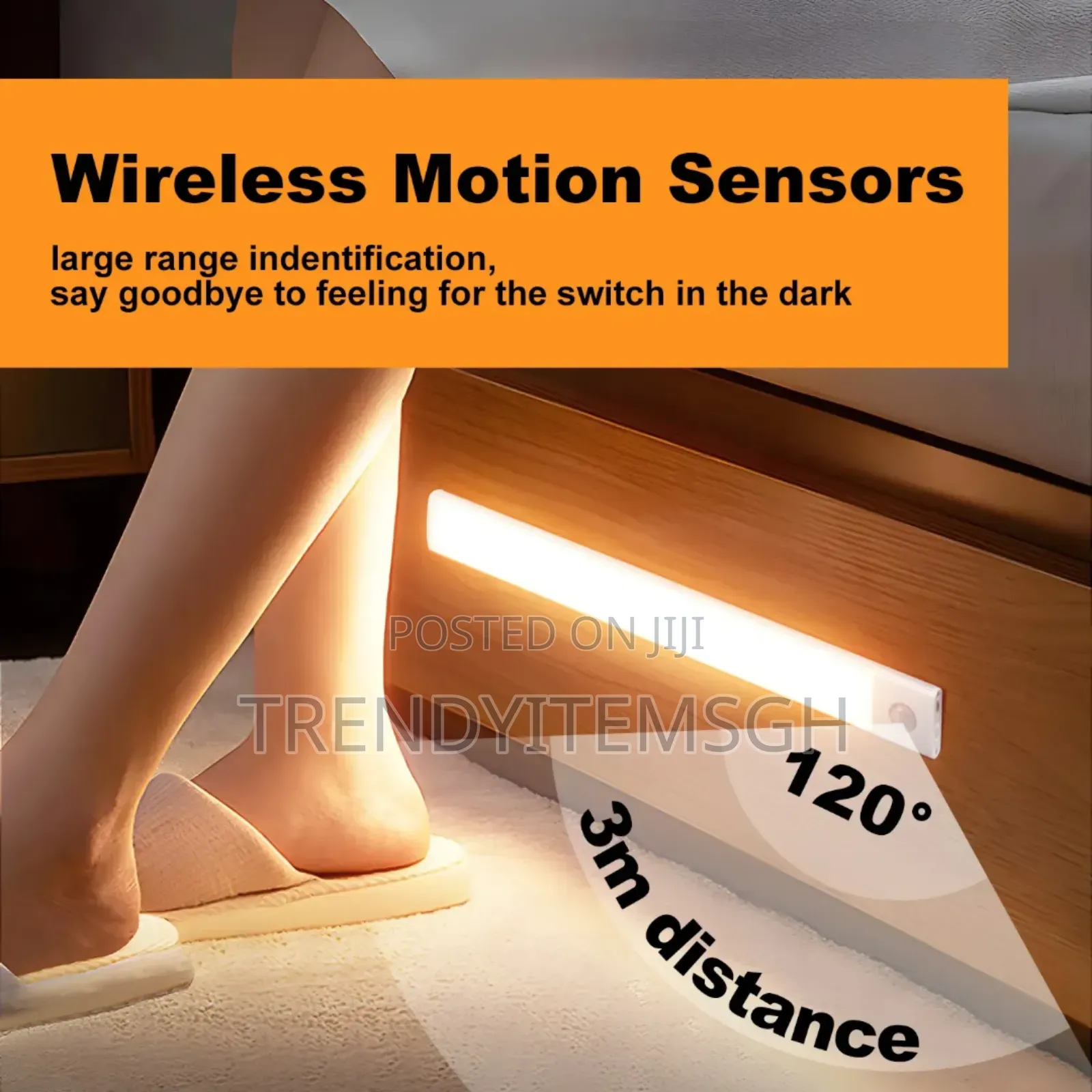 11.8" Ultra-Thin Smart Motion Sensor Light Bar 3 Color Magnetic Light