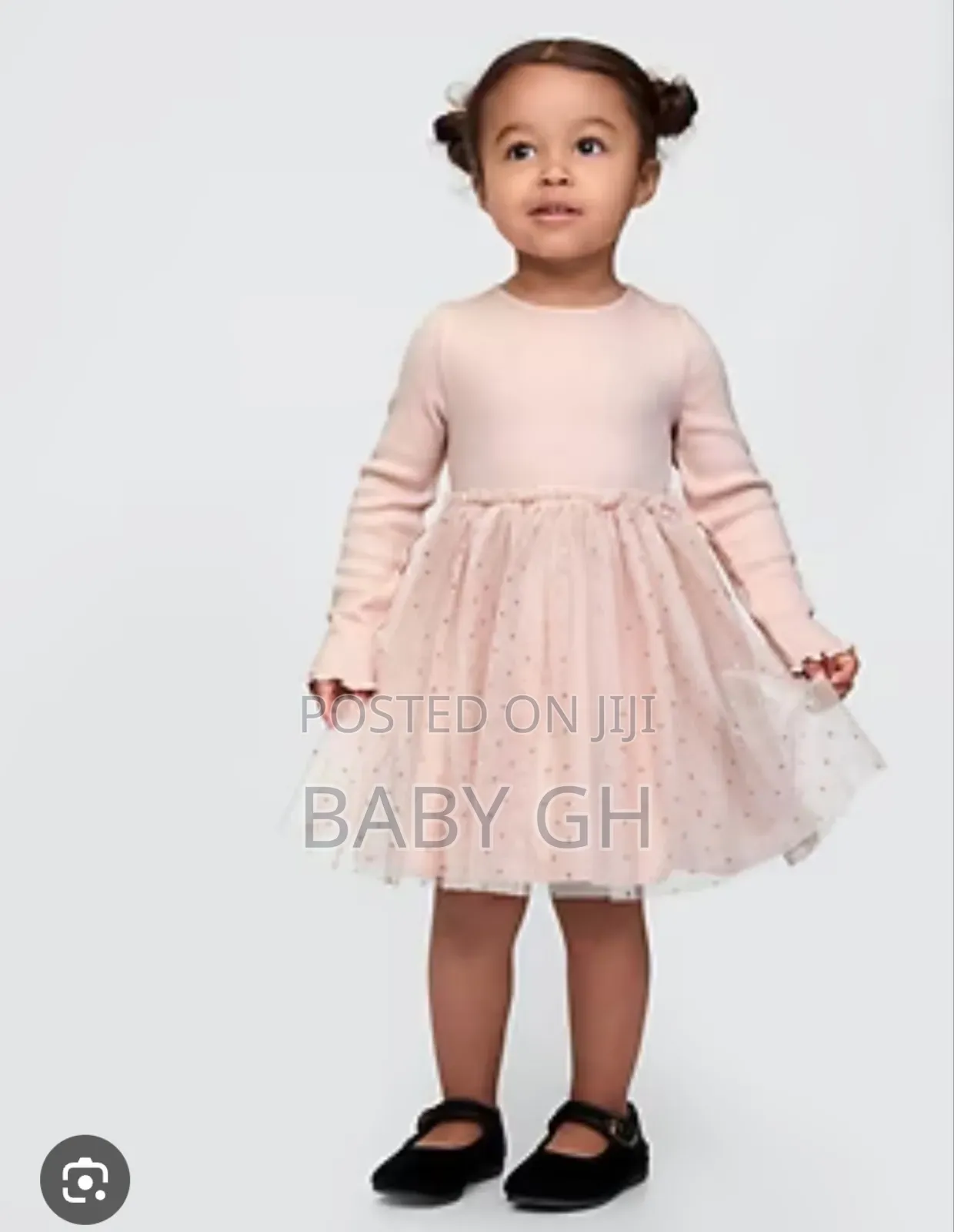 Girls Peach Glitter M S Dress