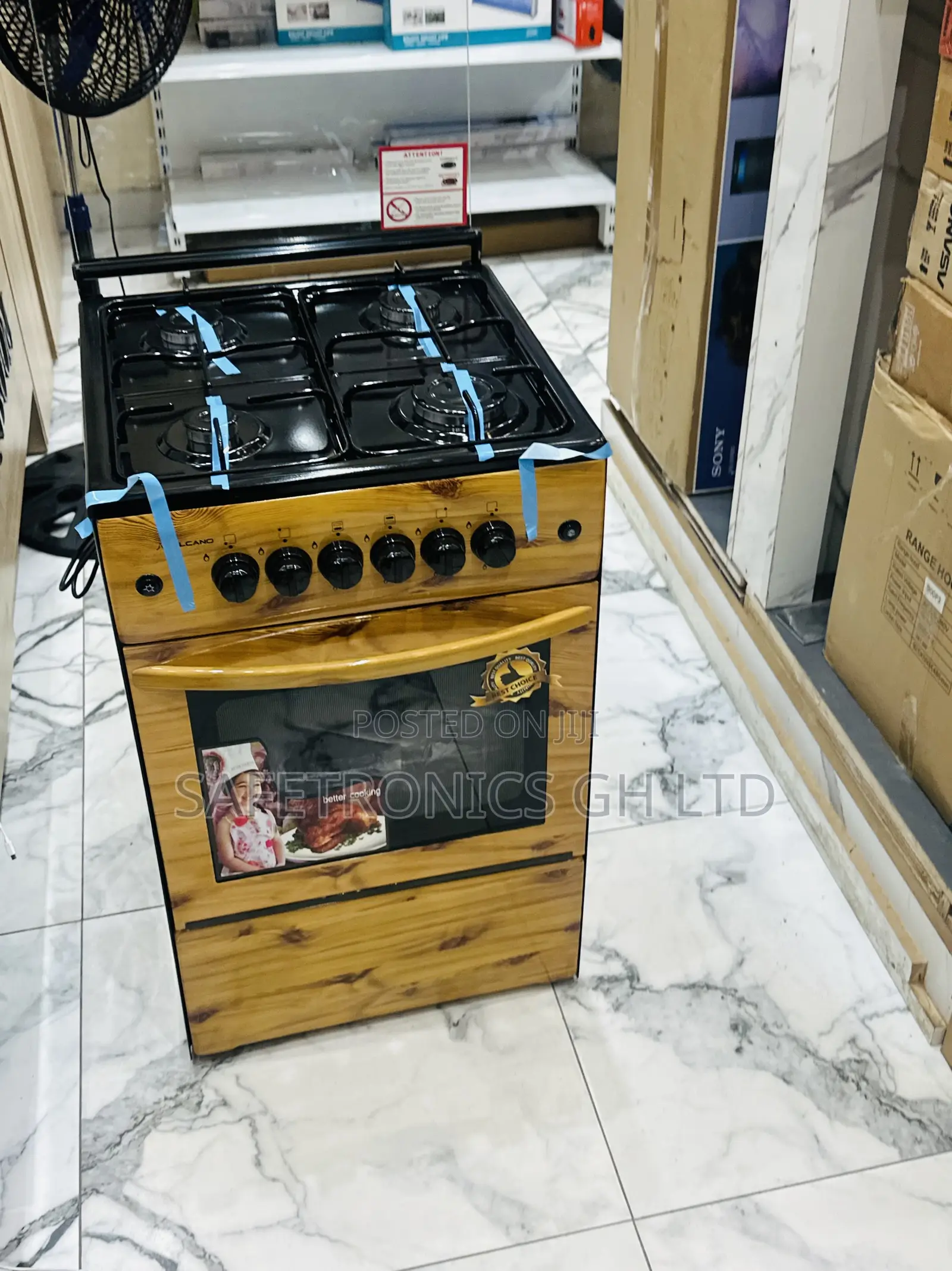 Call and Order for Volcano Gas Wooden Light 4burner Oven Rotisserie