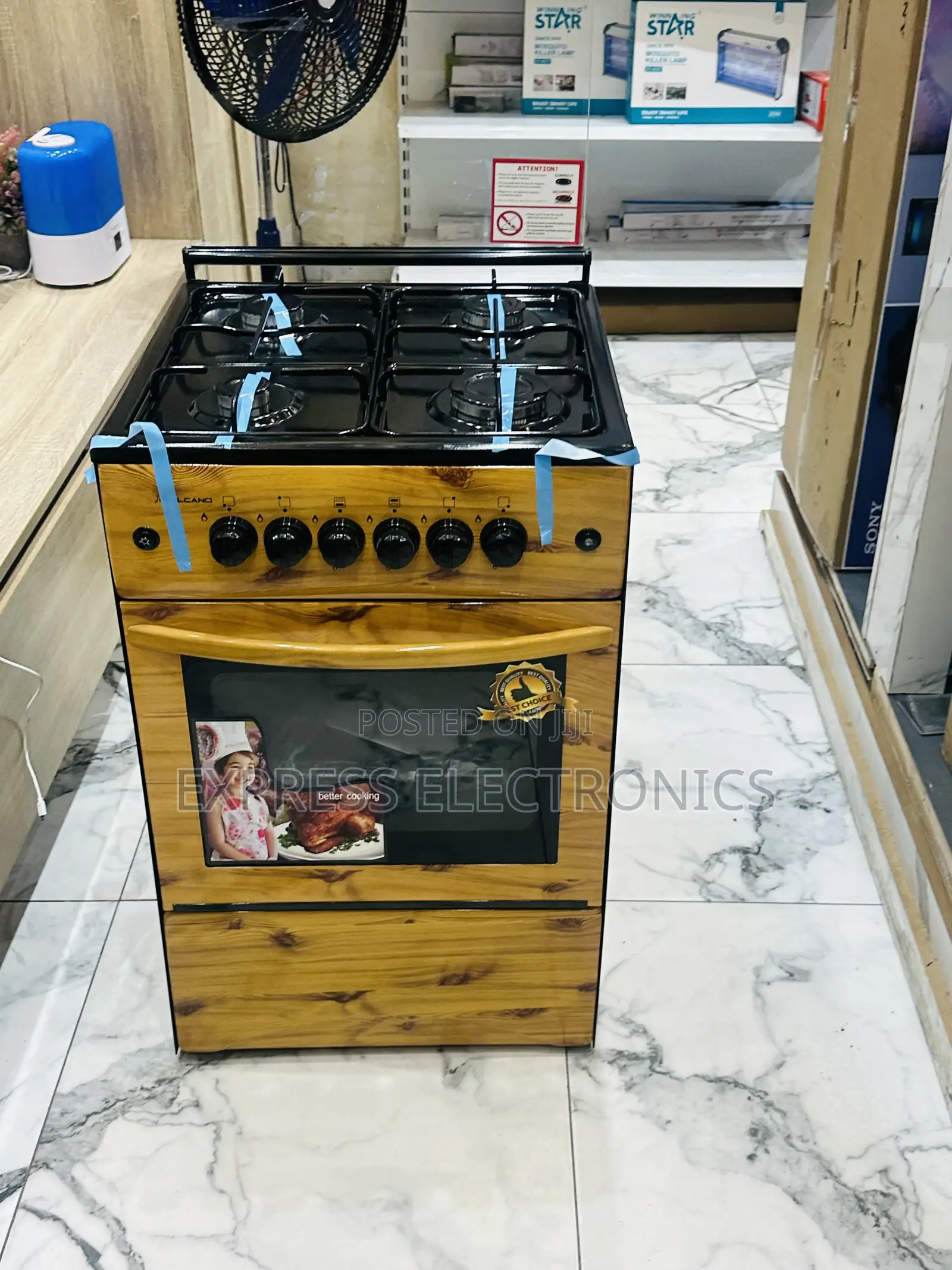 Newly Sealed in Box Gas Cooker Stove Wooden Like 4burner 50/50