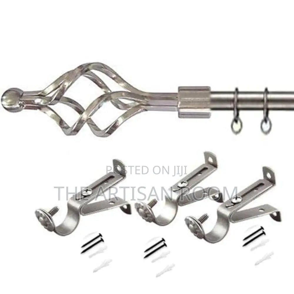 Shiny Curvy Designer Curtain Rod (Expandable)