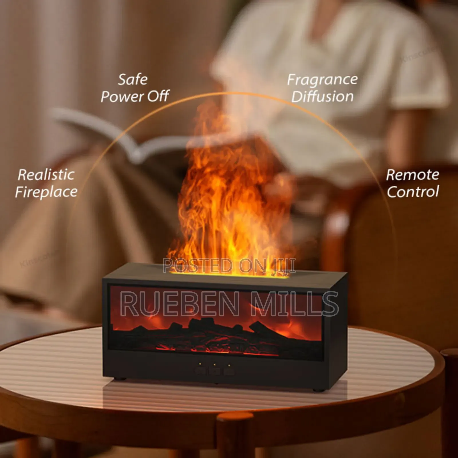 New Flame Aroma Diffuser - 3d Fireplace Ambiance With Special Remote