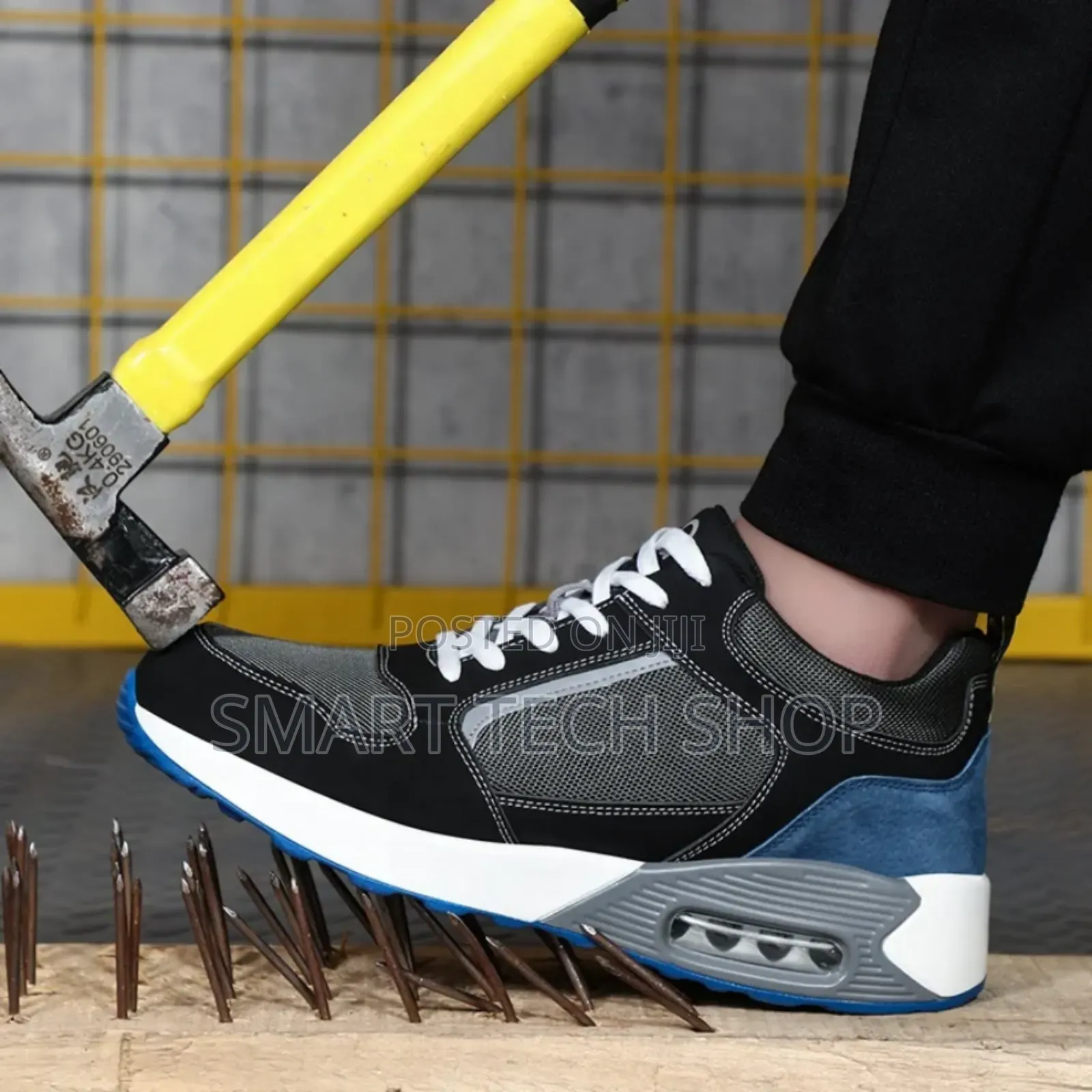 Sports Design Safety Shoe With Steel Toe, Anti Slip, Anti Smash.Kevlar