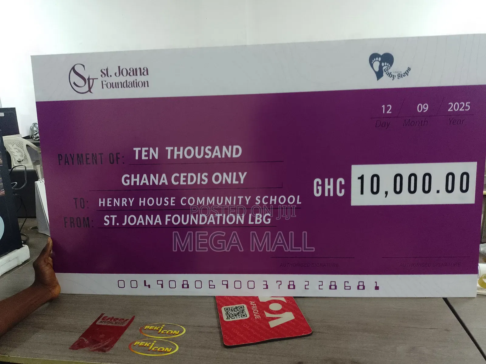 Professional Dummy/Giant Cheque for Corporate Events and Presentations