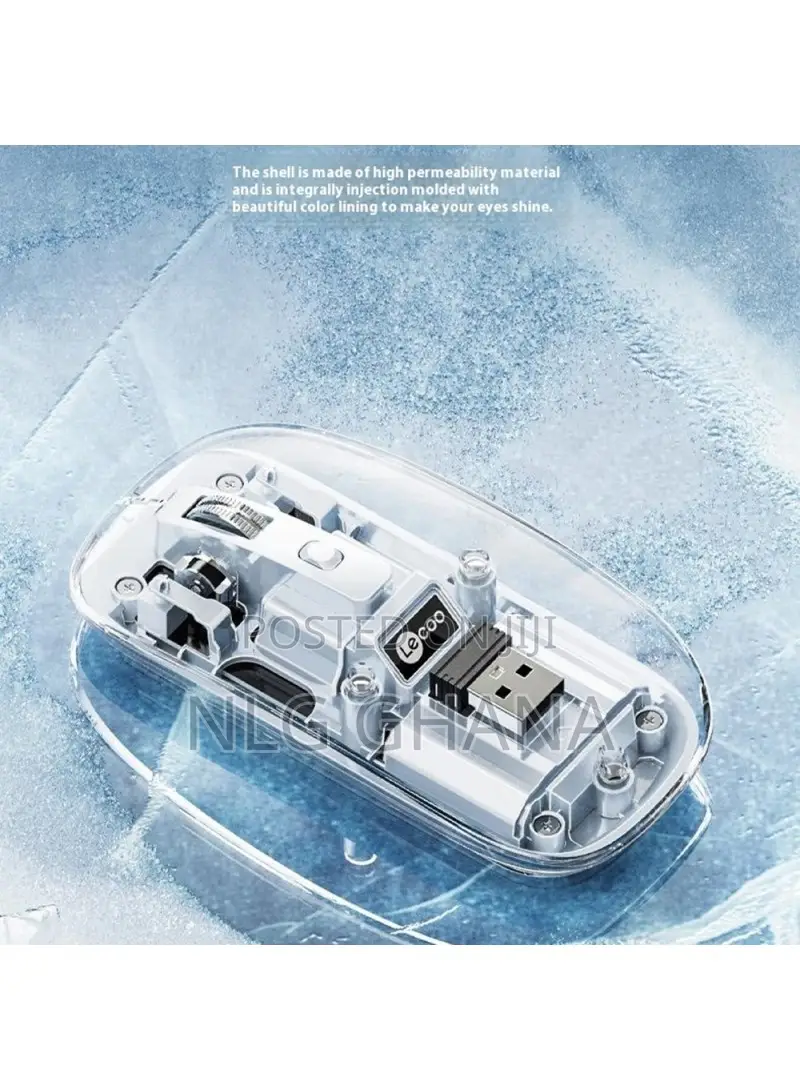 2.4g Wireless Mouse Transparent Home Office Computer Laptop. Tvx24053