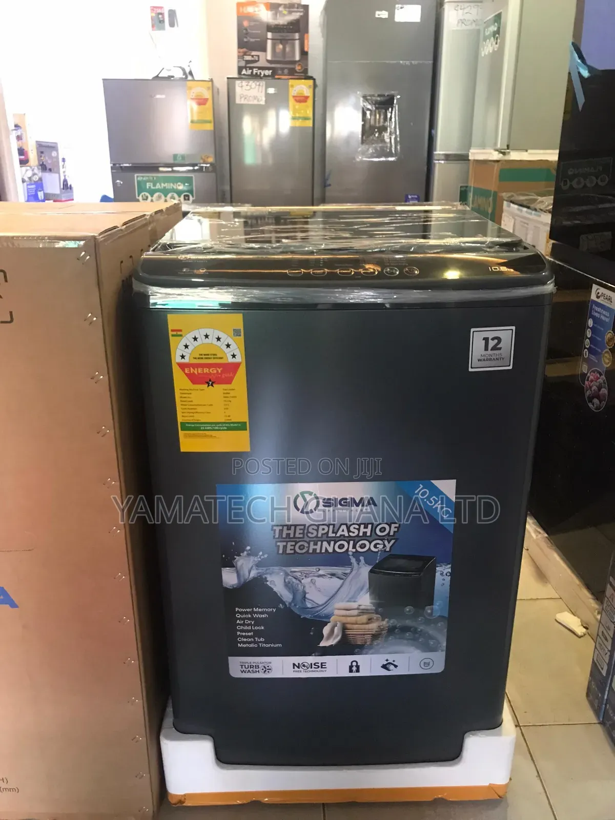 Sigma 10.5kg Fully Automatic Washing Machine (Wash And Spin Dry)