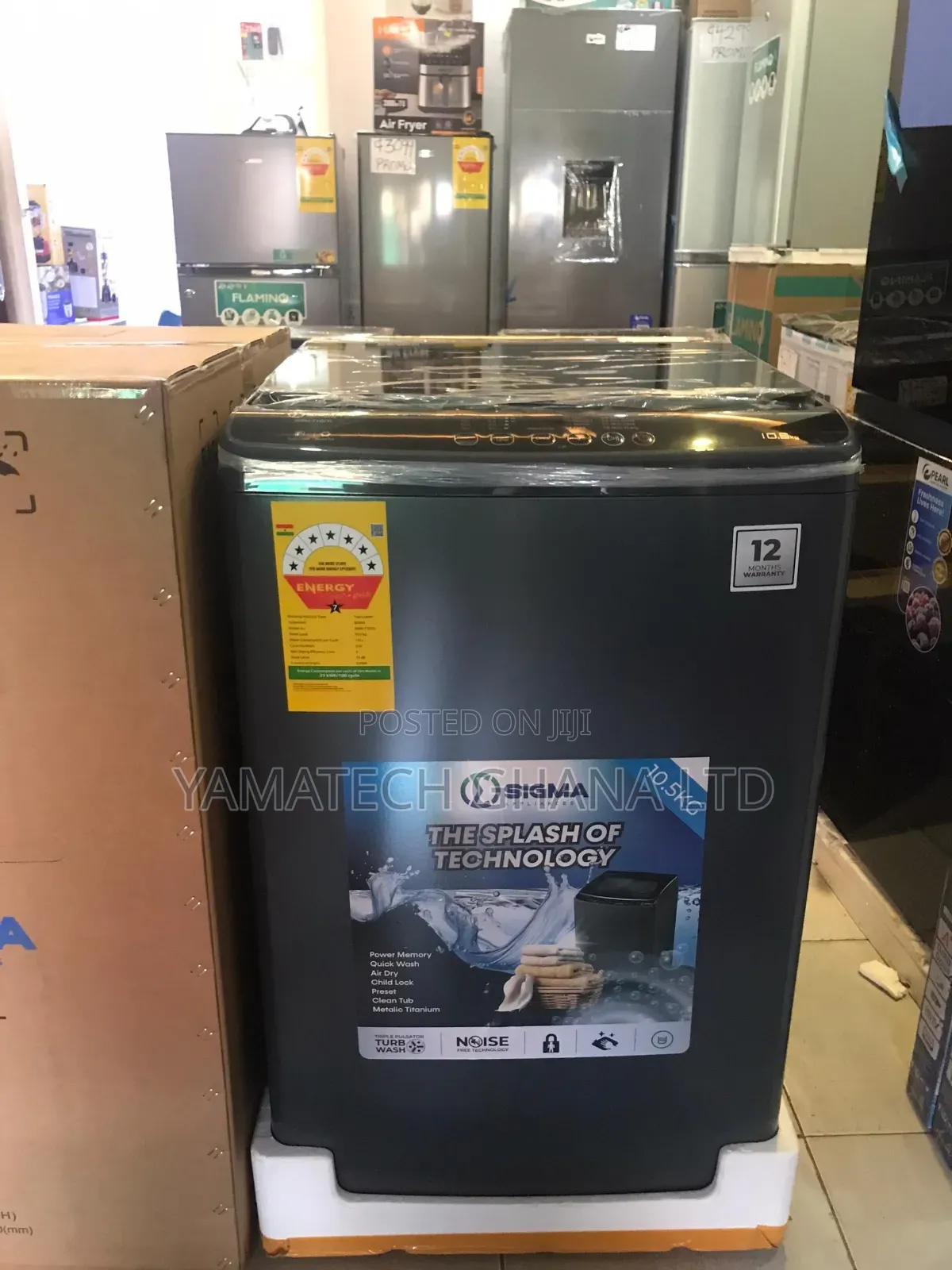Sigma 10.5kg Fully Automatic Washing Machine (Wash And Spin Dry)