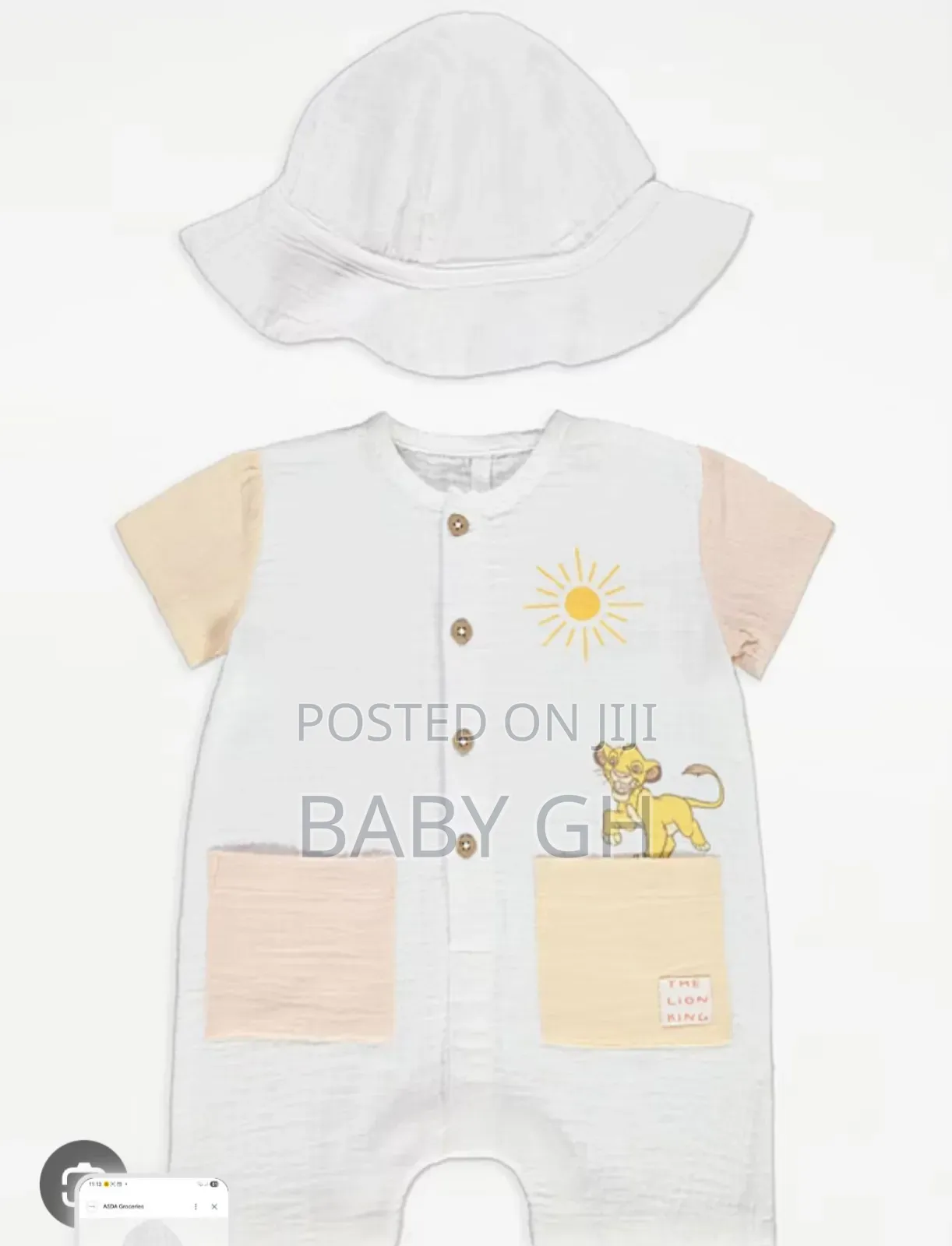 George Babies Romper and Hat Outfit