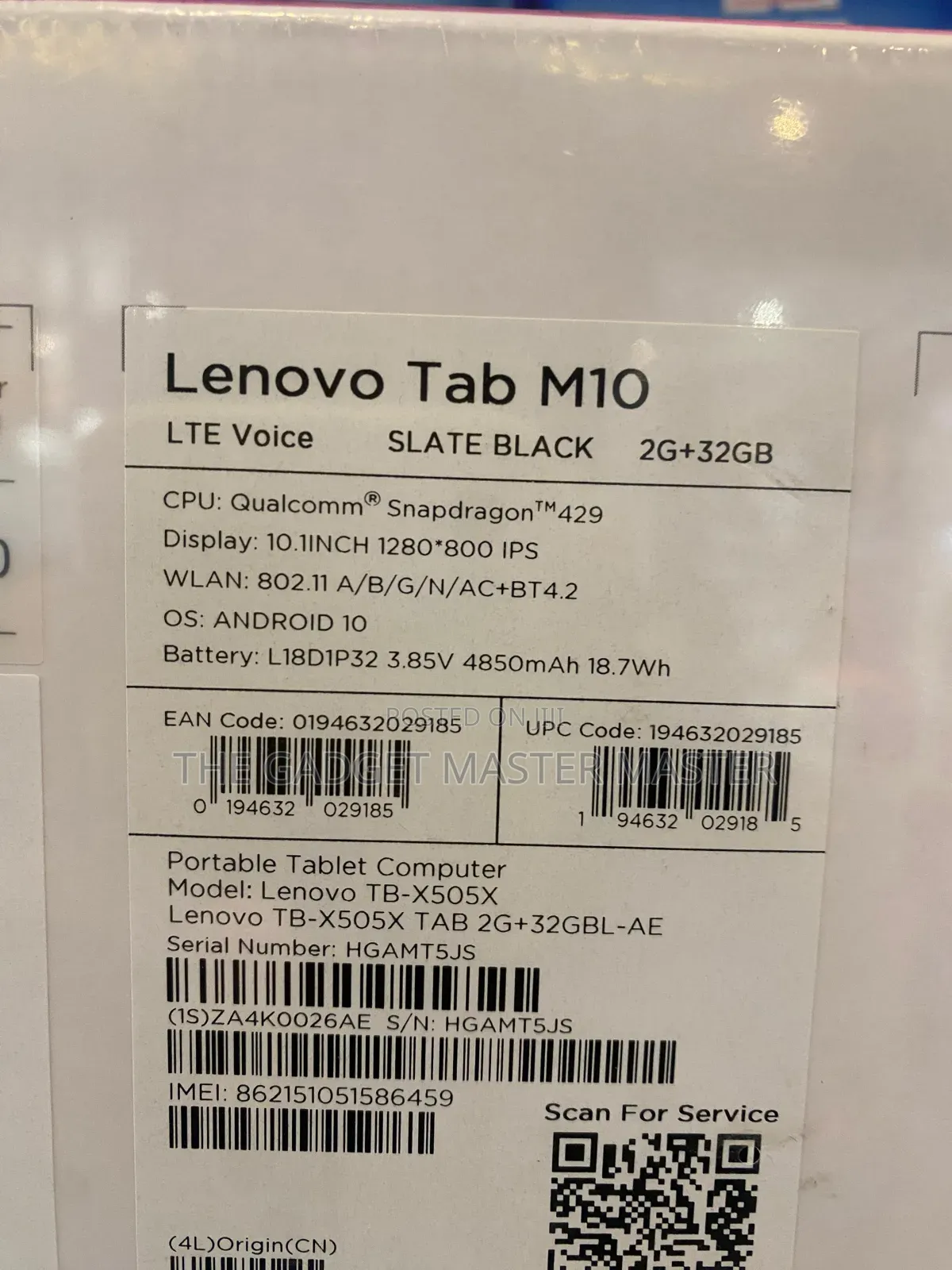 New Lenovo Tab M10 32 GB