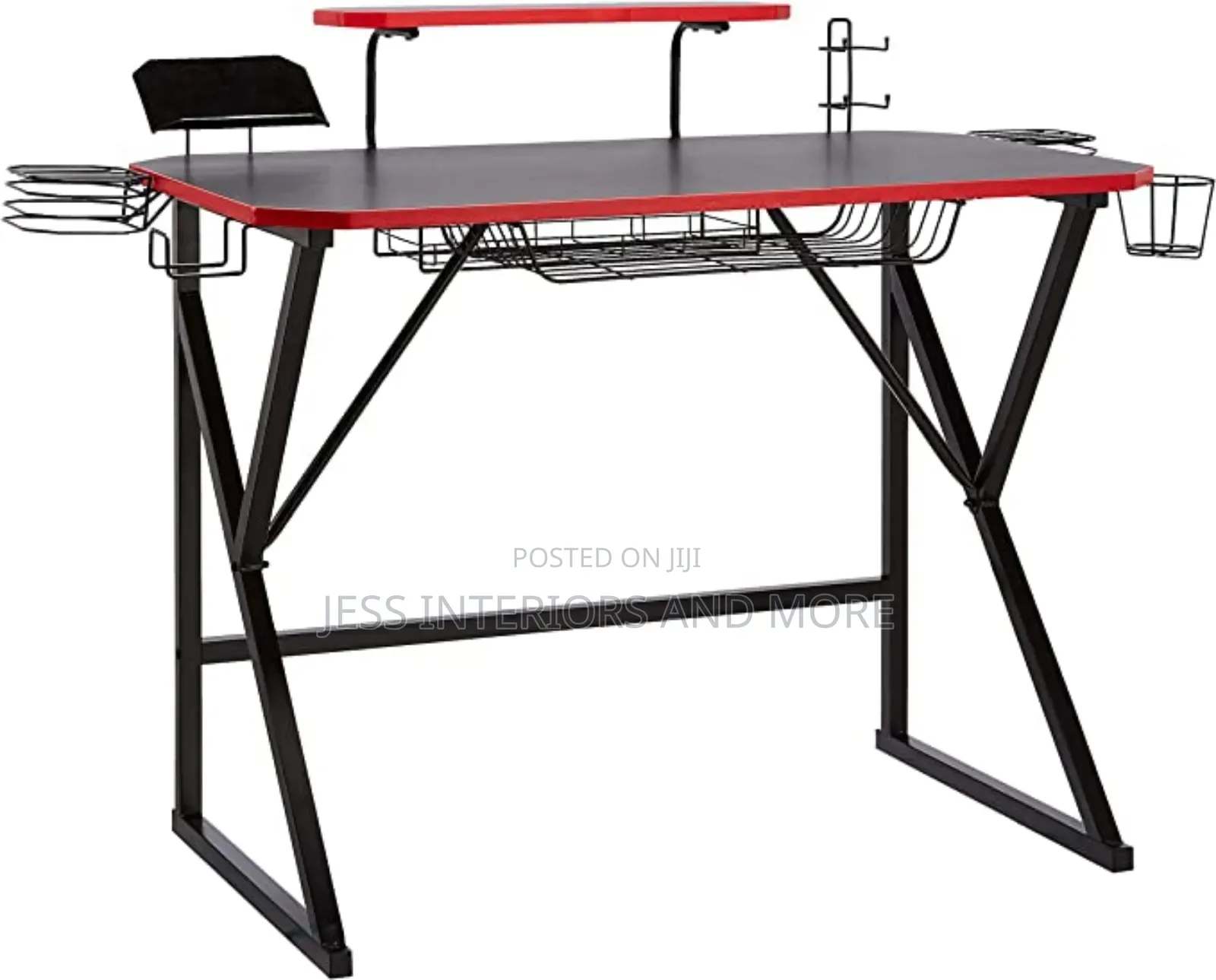 Gaming Computer Desk With Storage Compartments