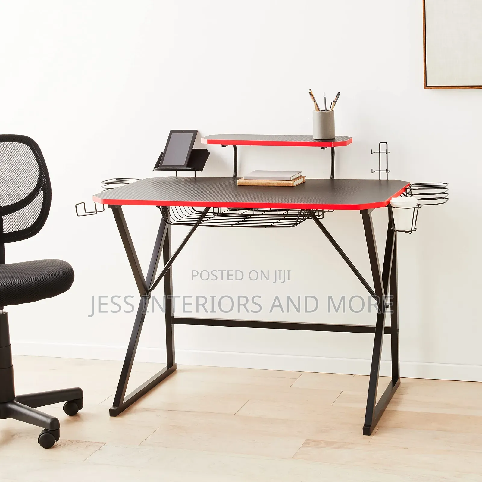 Gaming Computer Desk With Storage Compartments