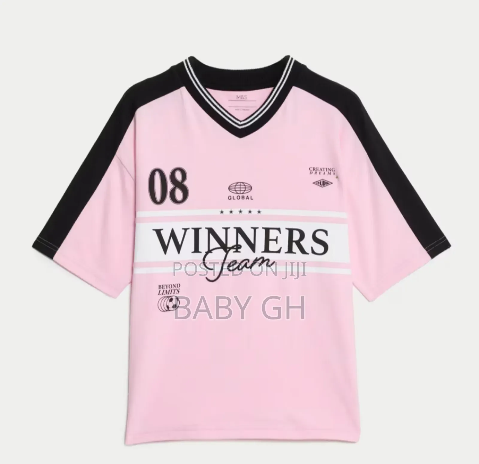M S Kids Baseball Tshirt for Girls