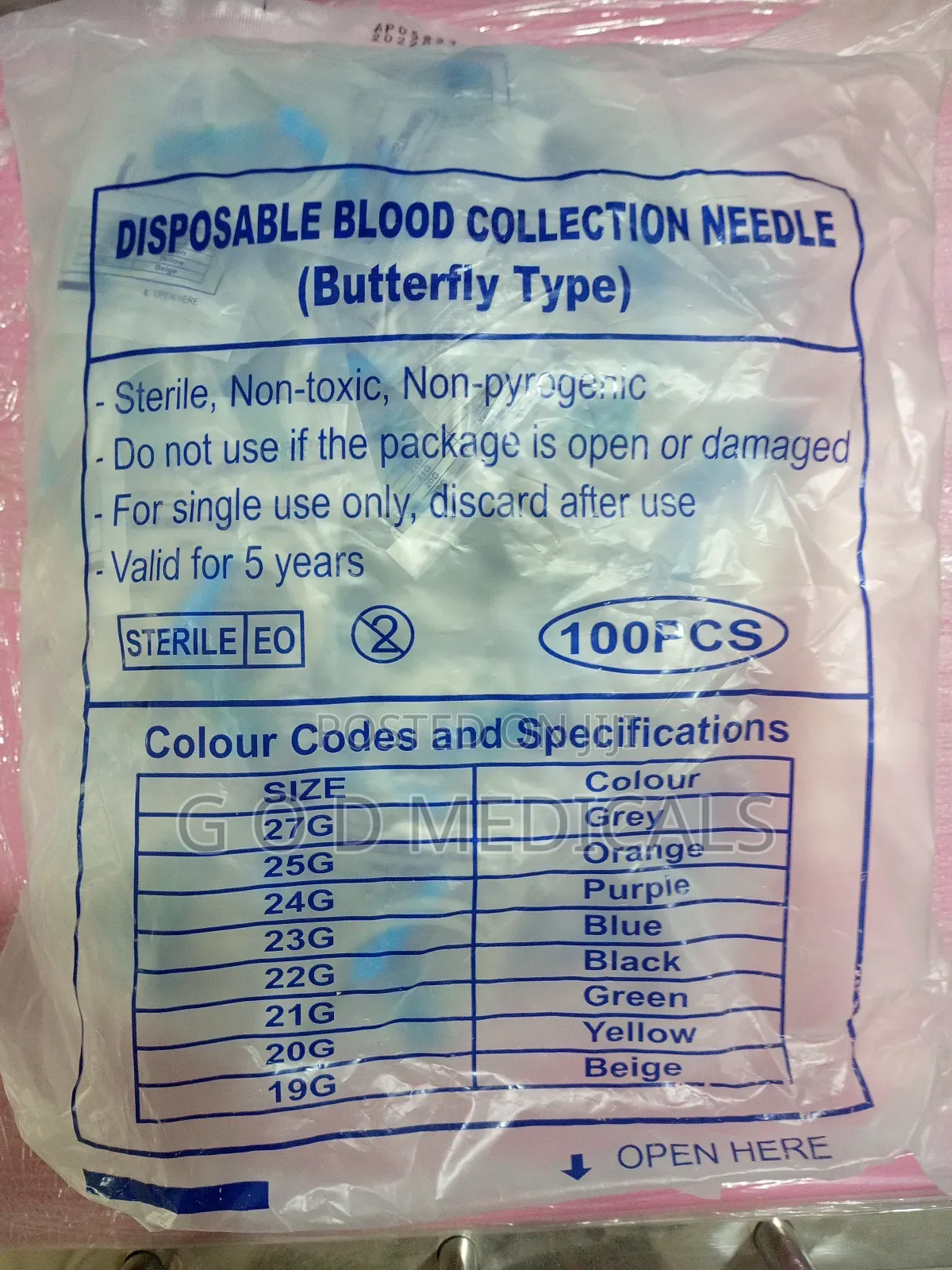 23g Needles Blue ( Butterfly Type)
