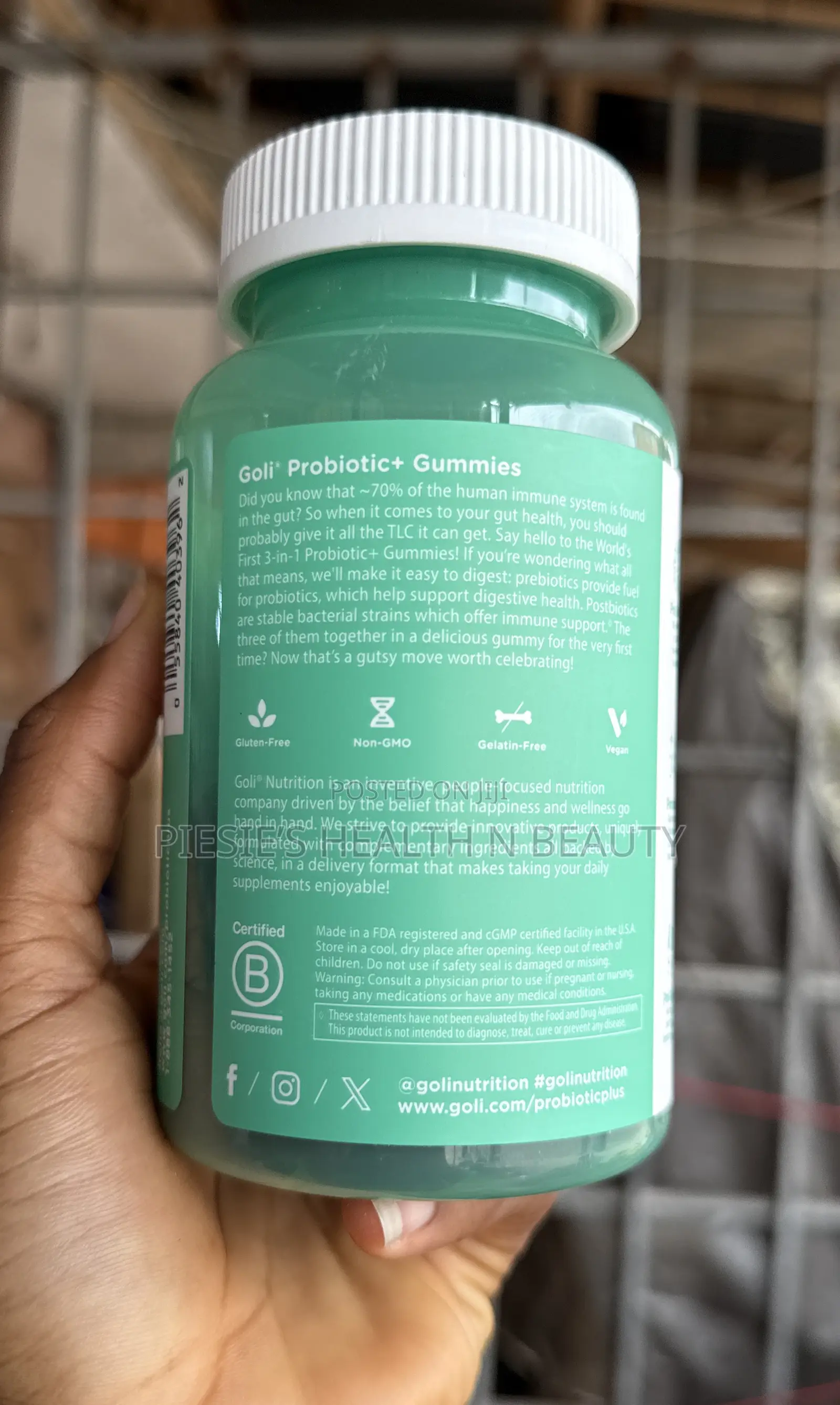 Goli Nutritional Supplement, Pre+Post+Probiotics Gummy - 60 Count