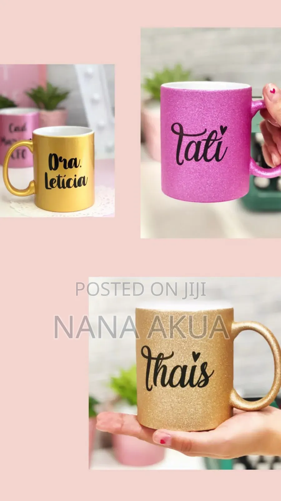 Customised Glitter Mug as Souvenir