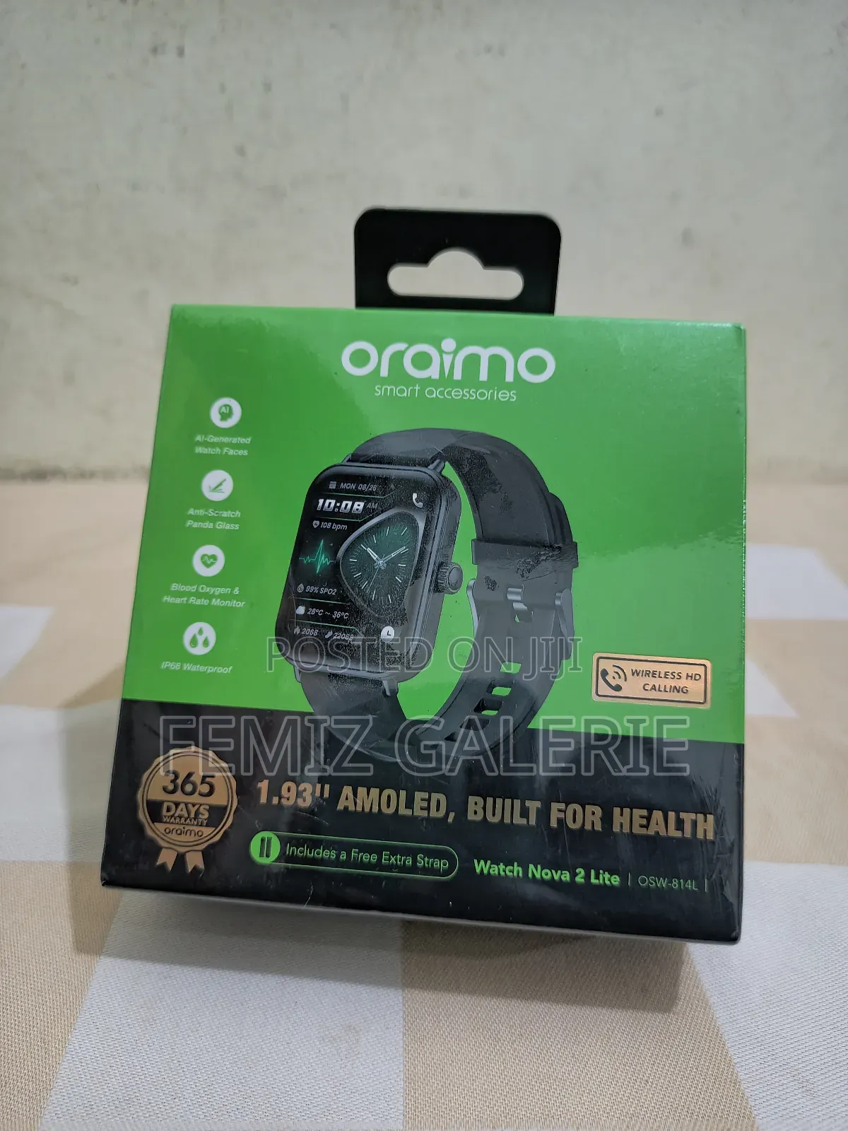 Oraimo Watch Nova 2 Lite 1.93'' Amoled Touch Color Screen Smart Watch