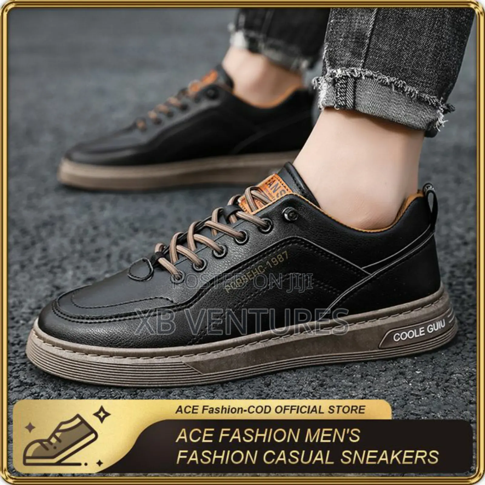 Urban Black Sneakers - Stylish