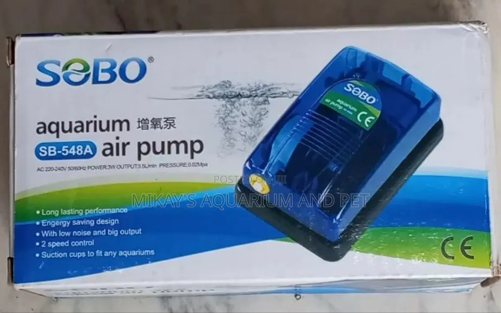 Sobo Aquarium Air Pump Single Outlet