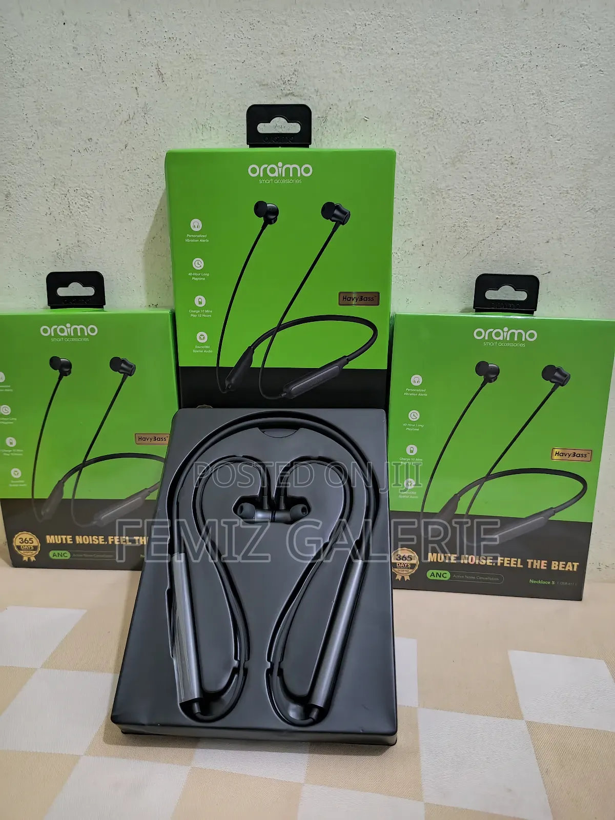 Oraimo Necklace 5 30db Noise Cancellation Call Vibration Earphones