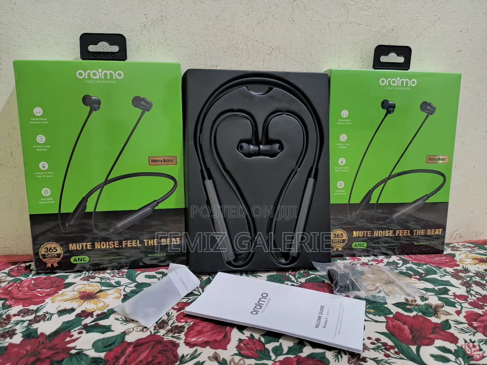 Oraimo Necklace 5 30db Noise Cancellation Call Vibration Earphones